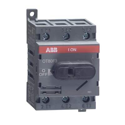 Выкл. нагрузки OT80F3, 80А, 3P, 3M, рукоятка спереди (1SCA105798R1001) Выкл. нагрузки OT80F3, 80А, 3P, 3M, рукоятка спереди (1SCA105798R1001)