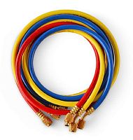 Шланги зарядные с вентилями 150см E-360RYB 1/4 SAE (компл. 3 шт) 