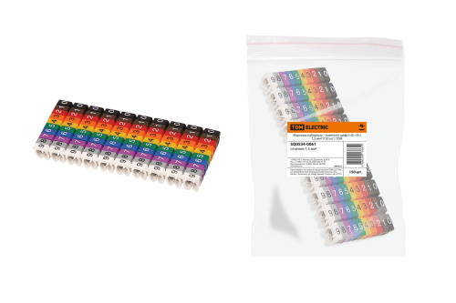 Маркеры наборные, компл. цифр "0-9" 1,5 мм.кв., 150 шт.(0534-0061)