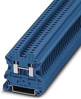 Клемма проходная UT 2,5 BU /5,2mm, винтовая, 2 присоед., 2,5(max 4)mm2,24А,1000V, синяя (3044089)
