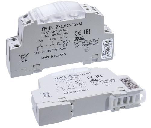 Реле времени TR4N-230AC-12-M, 2CO, 8A, 230VAC Relpol (856584) Реле времени TR4N-230AC-12-M, 2CO, 8A, 230VAC Relpol (856584)
