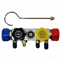 Коллектор манометрический 4-х вентильный FC-401 silver