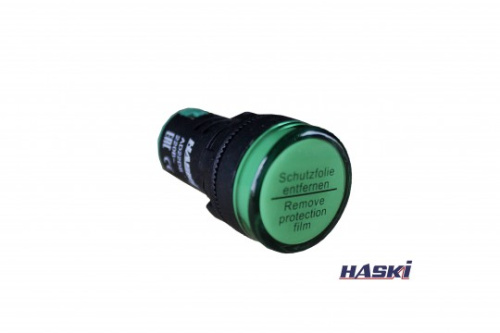 Арматура сигнальная AD-22DS (LED) d22мм зеленая 220В AC HASKI