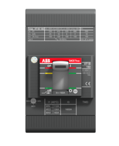 Авт. выключатель XT1N160 TMD, 80A 3P 36kA, lt=56_80A, le=800A (1SDA067415R1)