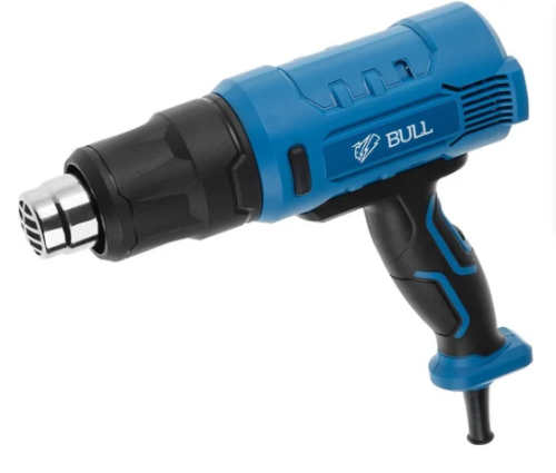 Термовоздуходувка BULL HG 5501 в чем. + набор сопл 1800 Вт, 3 скор., 50-550 °С, ступенч. рег., арт.1