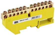 Шина РЕ "земля" на DIN-изол ШНИ-6х9-12-Д-Ж ИЭК