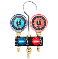 Манометрический коллектор HS-M01-134-A, в кейсе, R134A, R1234yf R22