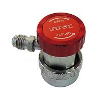 Вентиль быстросъемный для автокондиц.QC-18Н (под углом 90, резьба 1/4SAE наружн.), высокое давление