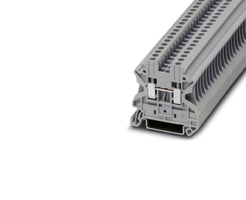 Клемма проходная UT 2,5/5,2mm, винтовая, 2 присоед., 2,5(max 4)mm2,24А,1000V, серая,(3044076)