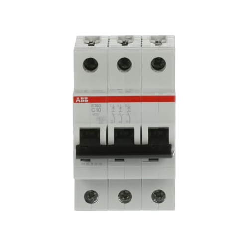Авт. выключатель S203-C10/3 3P C 10A 6kA 3M (2CDS253001R0104)